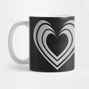 Rosy Heart (B&W 1) Mug